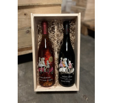 Wijnkist met 2 x Cascina Castlet Vespa - Italië (rosé en rood)